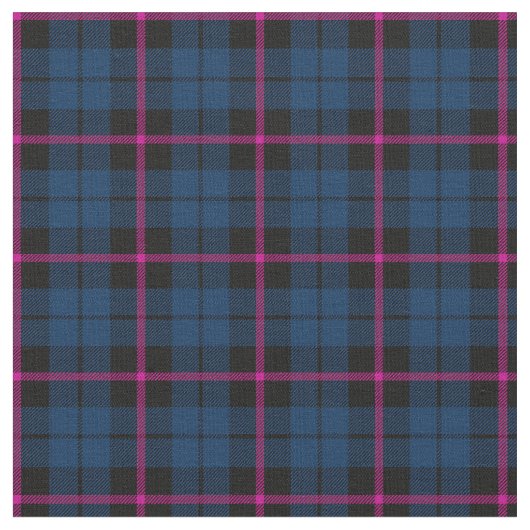 donkerblauw met roze strookafdruk stof (Close Up)