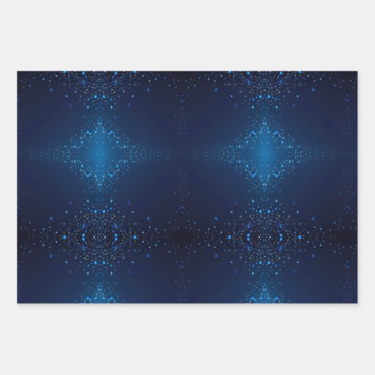 Donkerblauw met Sprinkles Inpakpapier Vel (Voorkant)