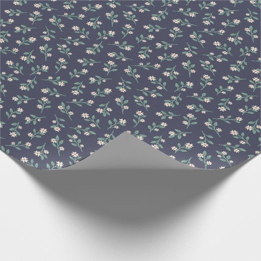 Donkerblauw met witte en groene omhulling van het  cadeaupapier (Hoek)