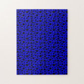 Donkerblauw met zwarte cirkels legpuzzel (Verticaal)