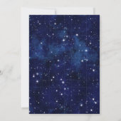 Donkerblauw Midnight Starry Sky Verjaardagsfeest Kaart (Achterkant)