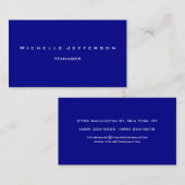 Donkerblauw modern aantrekkelijk Visitekaartje van (Voorkant / Achterkant)