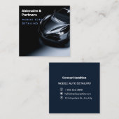 Donkerblauw Modern Visitekaartje (Voorkant / Achterkant)