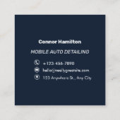 Donkerblauw Modern Visitekaartje (Achterkant)