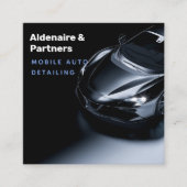 Donkerblauw Modern Visitekaartje (Voorkant)