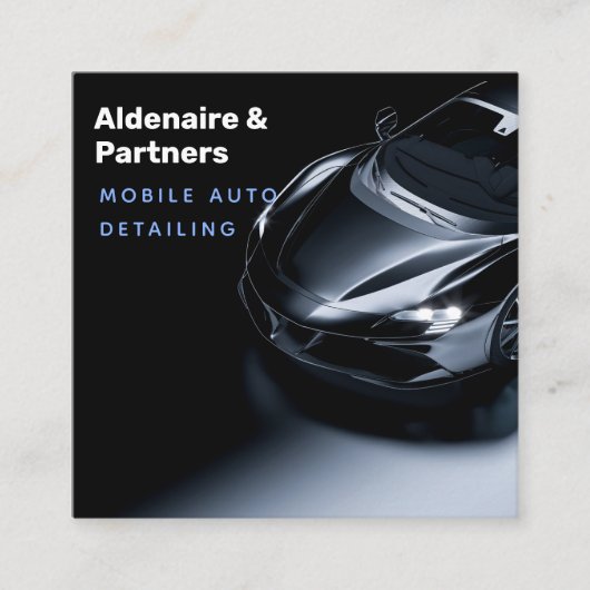 Donkerblauw Modern Visitekaartje (Voorkant)