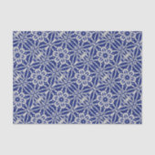 Donkerblauw/natuurlijk batik afdrukstijlventilator tissuepapier (Voorkant)