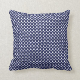 Donkerblauw niestisch thema Pillow Kussen