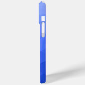 Donkerblauw ombre geometrisch mesh patroon Monogra Case-Mate iPhone Case (Achterkant / Links)