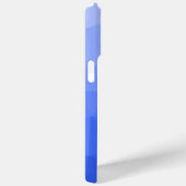 Donkerblauw ombre geometrisch mesh patroon Monogra Case-Mate iPhone Case (Achterkant / Rechts)