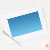 Donkerblauw Ombre Rechthoekige Sticker (Envelop)