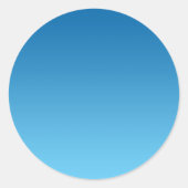 Donkerblauw Ombre Ronde Sticker (Voorkant)