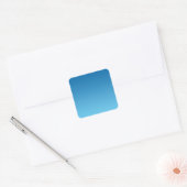 Donkerblauw Ombre Vierkante Sticker (Envelop)