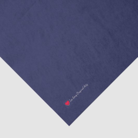 Donkerblauw ontkoppelingspagina tissuepapier (Detail)