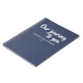 Donkerblauw Onze reis naar uw adoptievenster Notitieboek (Linkerzijde)