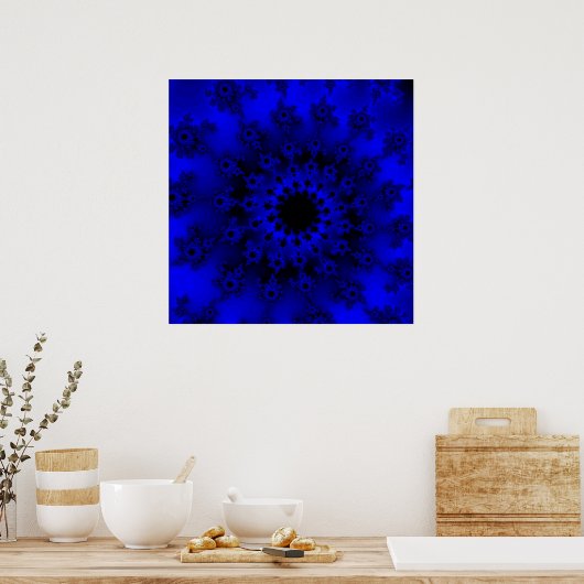 Donkerblauw oog poster (Keuken)