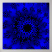 Donkerblauw oog poster (Voorkant)