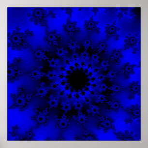 Donkerblauw oog poster