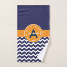 Donkerblauw Oranje Chevron