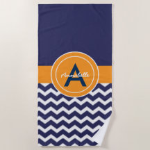 Donkerblauw Oranje Chevron