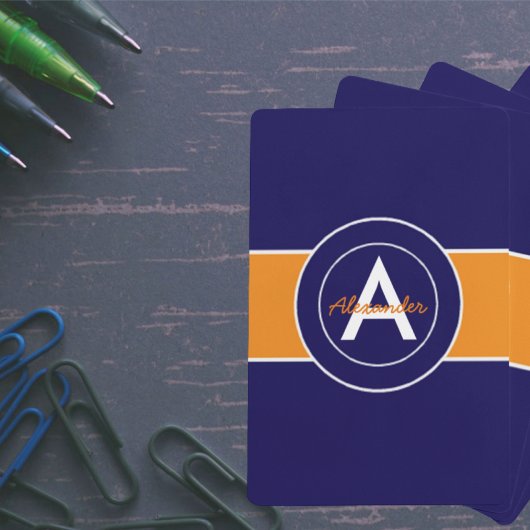 Donkerblauw Oranje Pokerkaarten