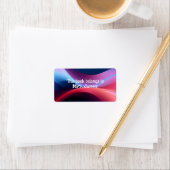 Donkerblauw paars abstract leraar boek etiket (Insitu)