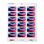 Donkerblauw paars abstract leraar boek etiket (Full Sheet)