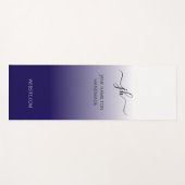 Donkerblauw Paarse Aangepaste Logo Yogamat (Voorkant (horizontaal))