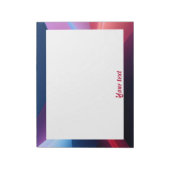 Donkerblauw paarse abstracte initiaal Opmerkingen Notitieblok (Linkerzijde)