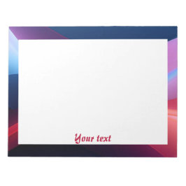 Donkerblauw paarse abstracte initiaal Opmerkingen Notitieblok