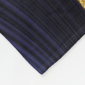 Donkerblauw paarse marmer fleece deken (Hoek)