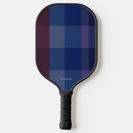 Donkerblauw, paarse, maroon-witpalmpeddel pickleball paddle (Achterkant)