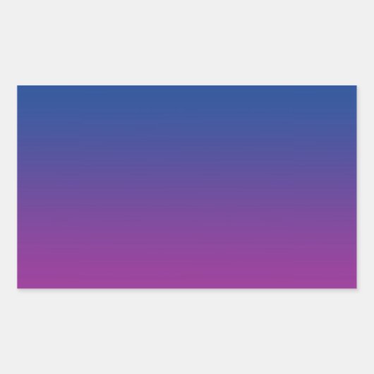 Donkerblauw & Paarse Ombre Rechthoekige Sticker (Voorkant)