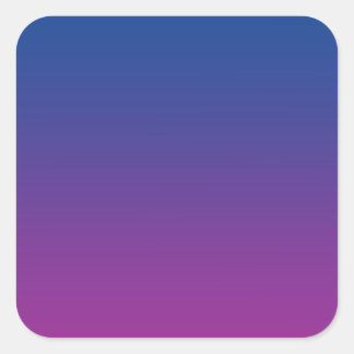 Donkerblauw & Paarse Ombre Vierkante Sticker