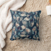 Donkerblauw patroon met vlinders kussen (Deken)