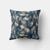Donkerblauw patroon met vlinders kussen (Achterkant)