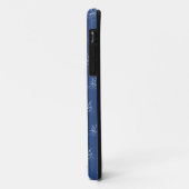 Donkerblauw piratenschip patroon. Case-Mate iPhone case (Achterkant/links)