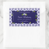 Donkerblauw productverpakkingslabels koelen Lijst  Rechthoekige Sticker (Tas)