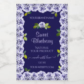 Donkerblauw productverpakkingslabels koelen Lijst  Voedselcontainer Etiket (Enkel label)