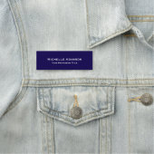 Donkerblauw Professional Plain Modern Naamplaatje (In situ)