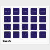 Donkerblauw Professional Plain Modern Vierkante Sticker (Vel)