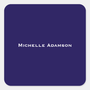 Donkerblauw Professional Plain Modern Vierkante Sticker