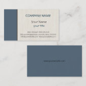 Donkerblauw professioneel elegant modern visitekaartje (Voorkant / Achterkant)