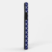 Donkerblauw Quatrefoil-patroon Case-Mate iPhone Case (Achterkant/rechts)