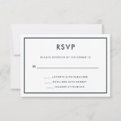 Donkerblauw Reizen Thema Bruiloft | Kaart op achte (Voorkant)