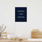 Donkerblauw Roboto Quantum Engineer Wandkunst Poster (Keuken)