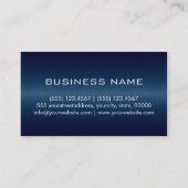 Donkerblauw Roestvrij staal Visitekaartje (Achterkant)