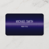 Donkerblauw Roestvrij staal Visitekaartje (Voorkant)