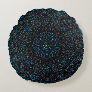 Donkerblauw Rond Kussen