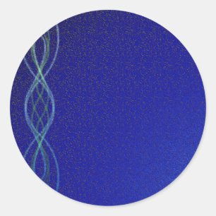 Donkerblauw Ronde Sticker